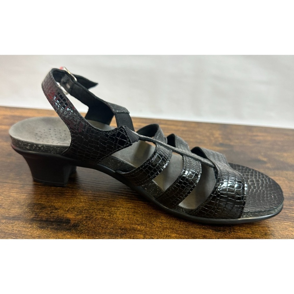 SAS Allegro Comfort Crocodile Embossed Leather Sandals Made in USA Size 10 W - Picture 3 of 15